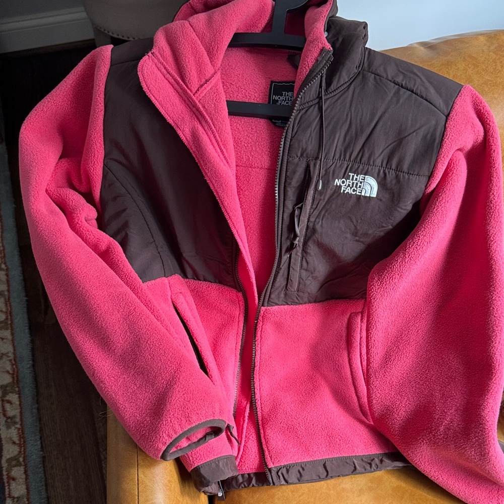 The North Face Vibrant Pink and Rich Brown Jacket